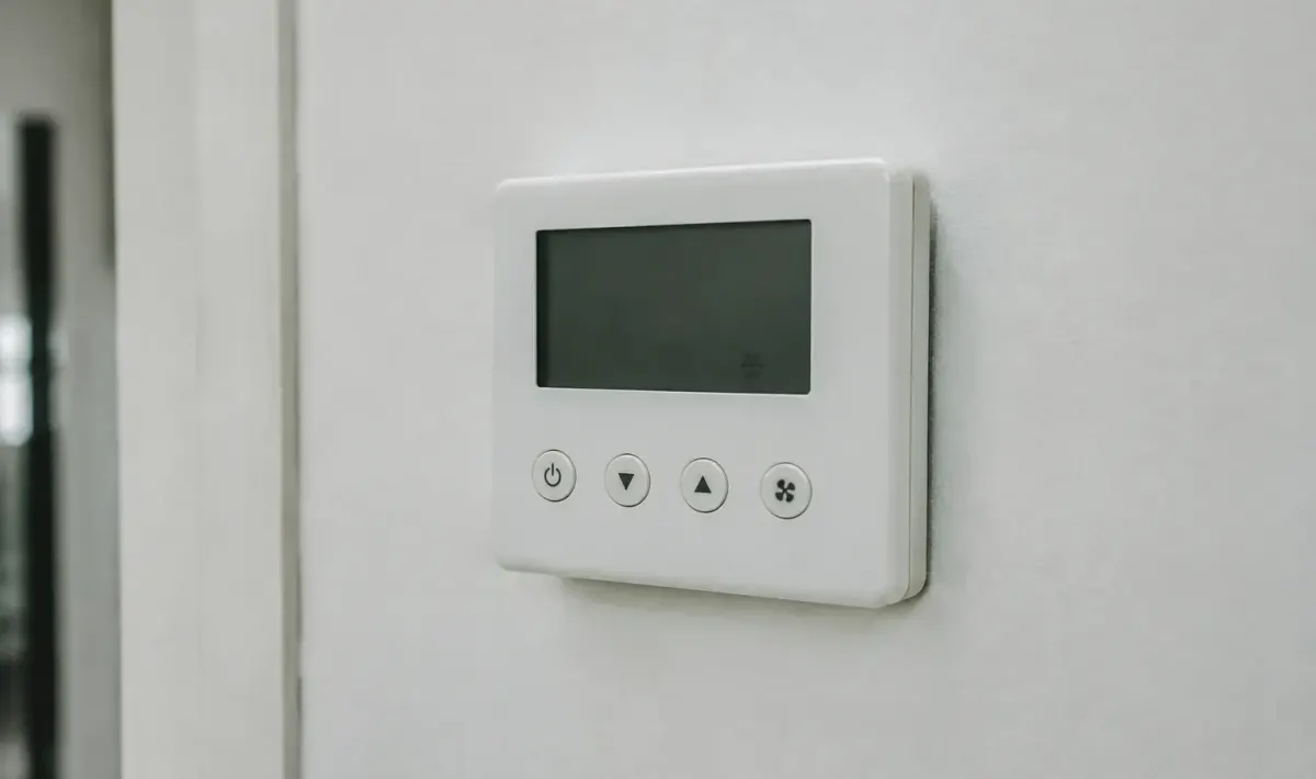 Boitier blanc mural affichage temperature zero eteint